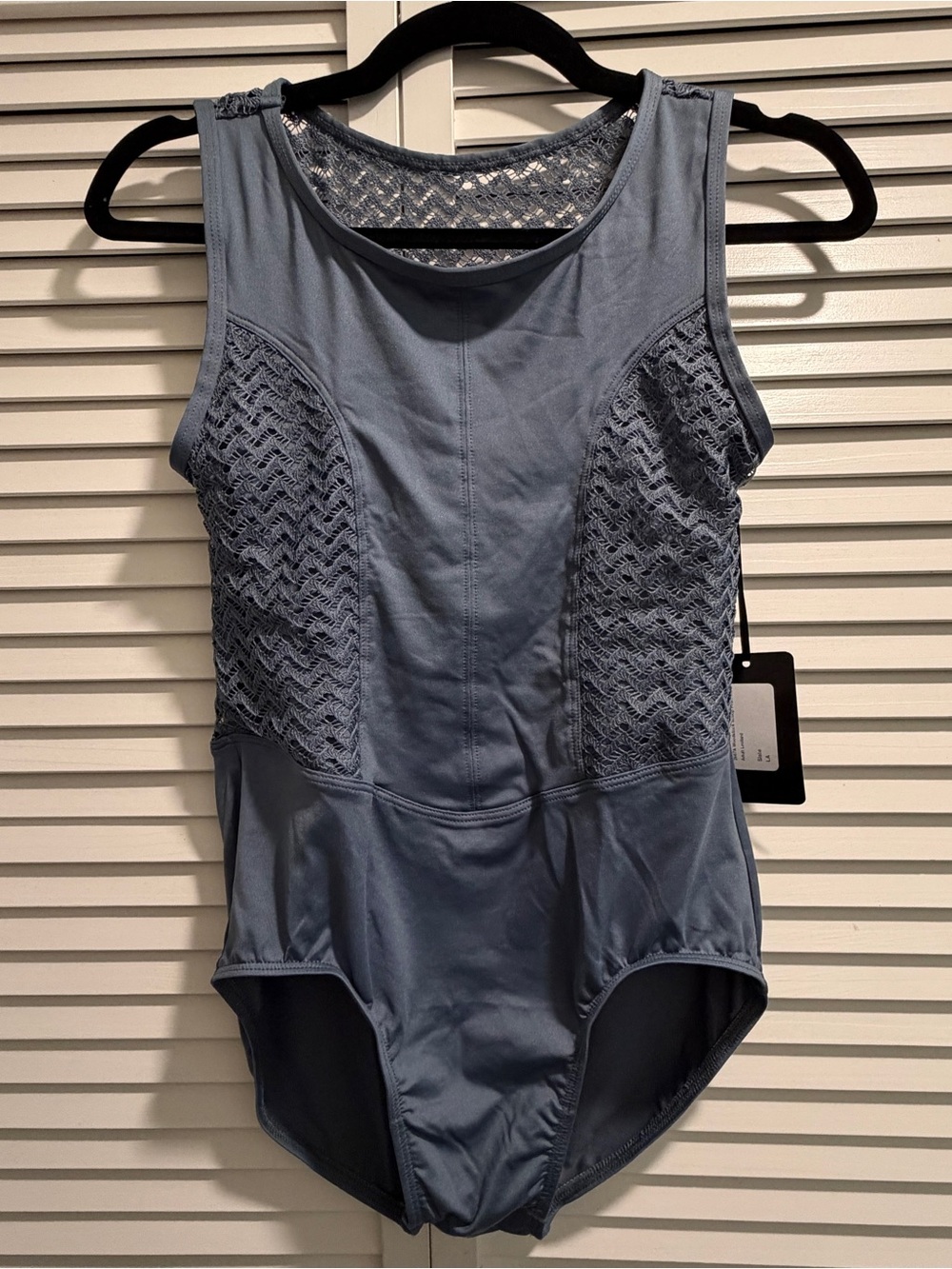 NWT Suffolk ‘Woodstock’ Leotard Slate Blue Adult L